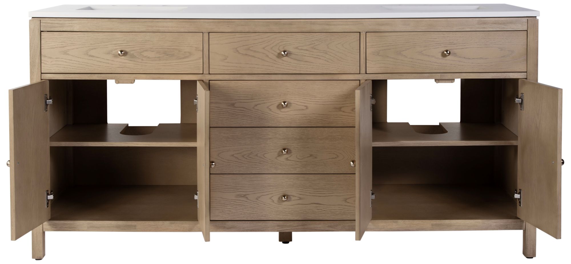 Image 5 Butler Specialty Company Nora 72 in. W Quartz Bathroom Vanity, Light Brown more views