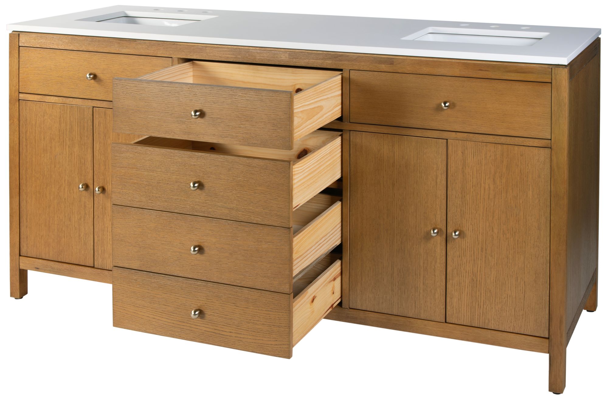 Image 3 Butler Specialty Company Nora 72 in. W Quartz Bathroom Vanity Set, Natural more views