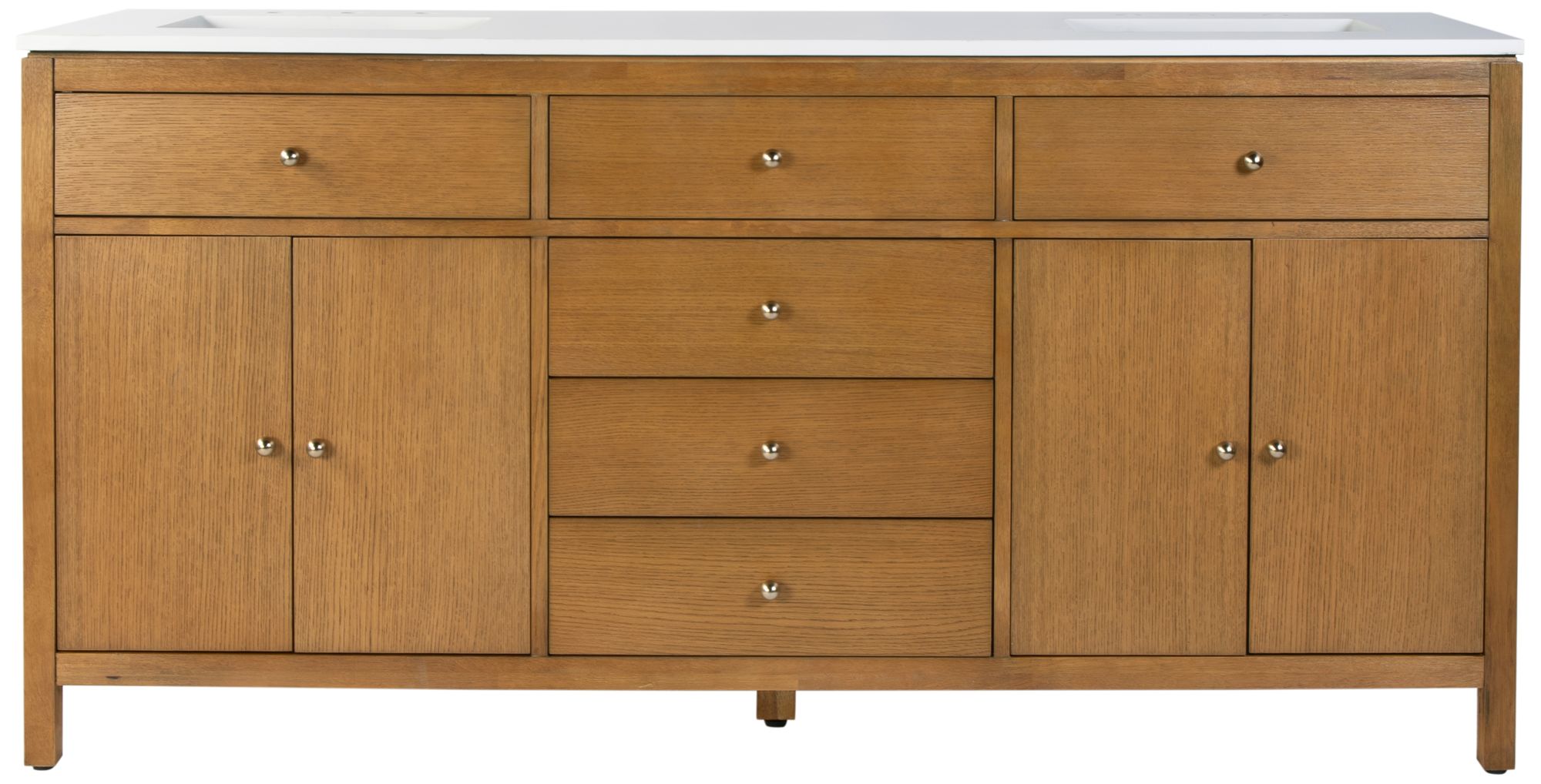 Image 4 Butler Specialty Company Nora 72 in. W Quartz Bathroom Vanity Set, Natural more views