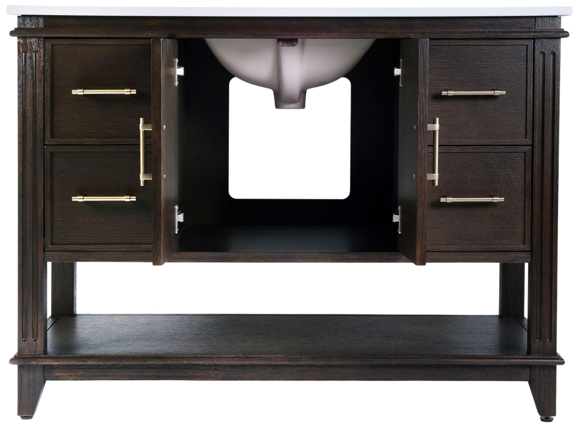 Image 4 Butler Specialty Company Reece 48 in. W Quartz Top Bathroom Vanity, Coffee more views