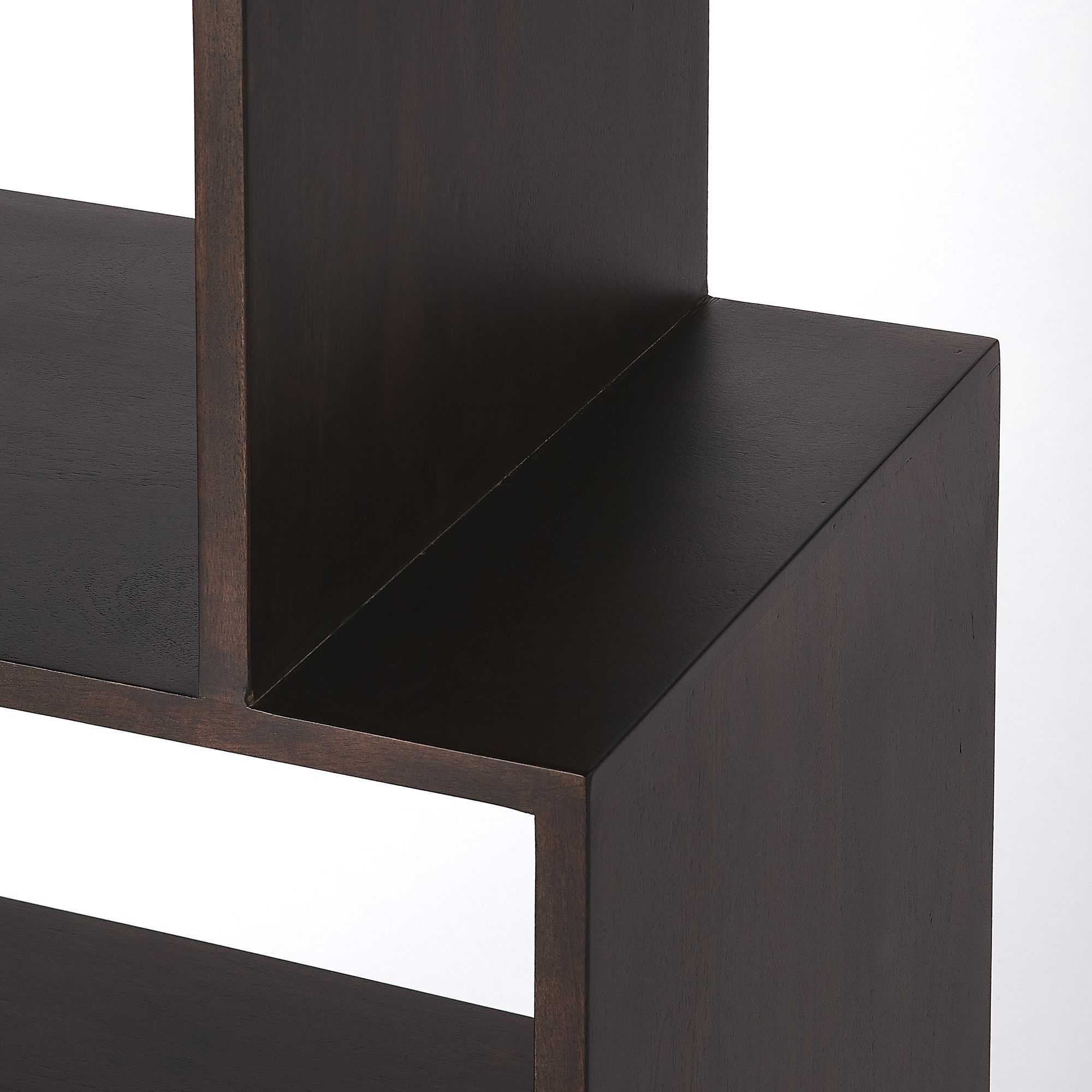 Image 3 Butler Stockholm Coffee Brown Wood 4-Shelf Bookcase Etagere more views