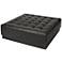 Butler Stratton Black Tufted Leather Square Cocktail Ottoman