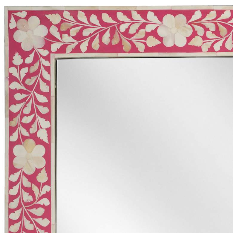 Image 3 Butler Vivienne Pink Bone Inlay 24" x 30" Wall Mirror more views
