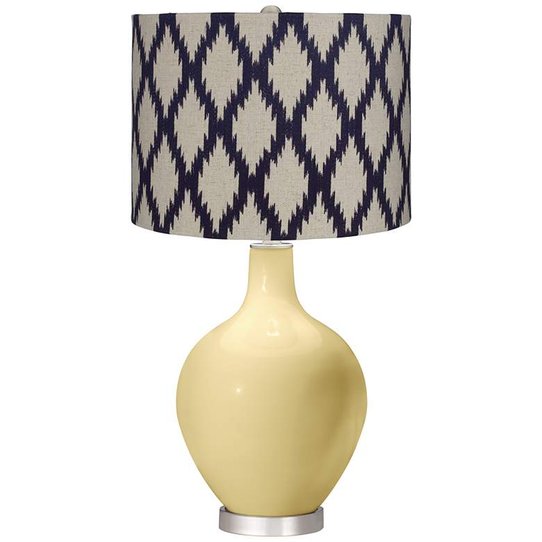 Image 1 Butter Up Beige Diamonds Ovo Table Lamp