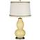 Butter Up Double Gourd Table Lamp with Rhinestone Lace Trim