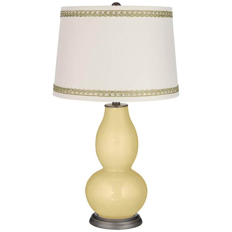 Image 1 Butter Up Double Gourd Table Lamp with Rhinestone Lace Trim