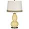 Butter Up Double Gourd Table Lamp with Scallop Lace Trim