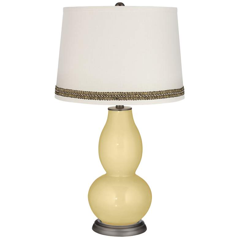Image 1 Butter Up Double Gourd Table Lamp with Wave Braid Trim