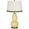 Butter Up Double Gourd Table Lamp with Wave Braid Trim