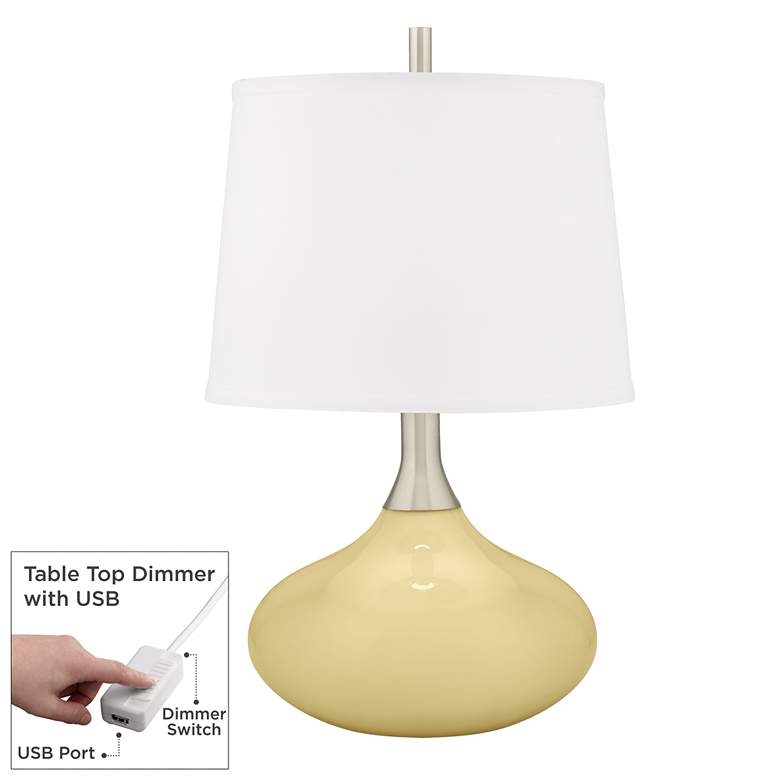 Image 1 Butter Up Felix Modern Table Lamp with Table Top Dimmer