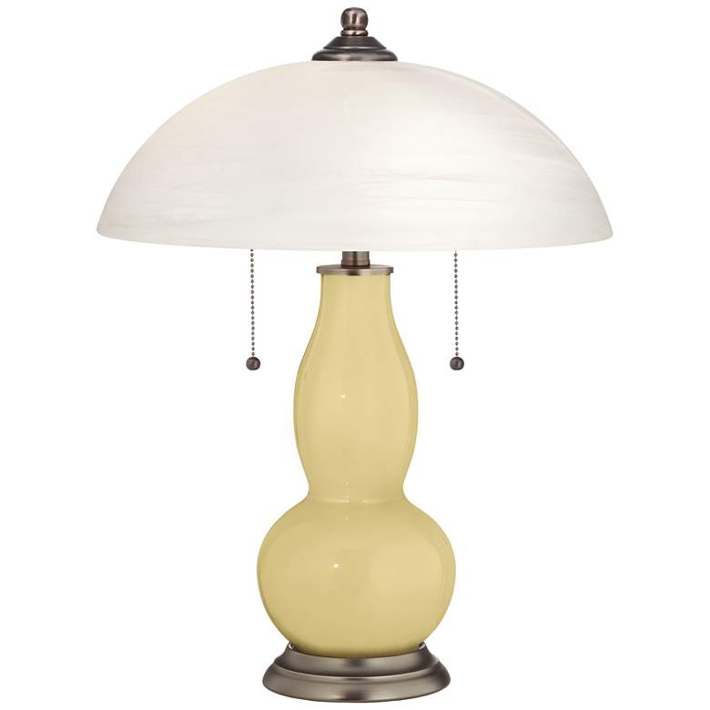Butter Up Gourd-Shaped Table Lamp with Alabaster Shade