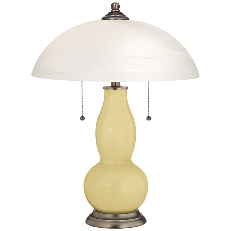 Image 1 Butter Up Gourd-Shaped Table Lamp with Alabaster Shade