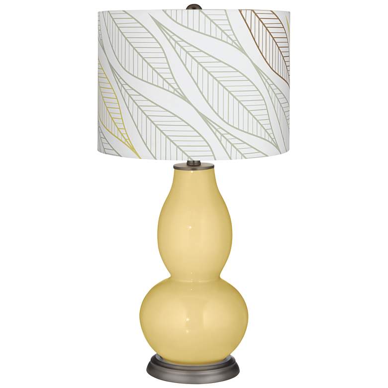 Image 1 Butter Up Leaf Drum Shade Double Gourd Table Lamp