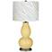 Butter Up Leaf Drum Shade Double Gourd Table Lamp