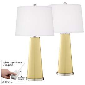Image1 of Butter Up Leo Table Lamp Set of 2 with Dimmers