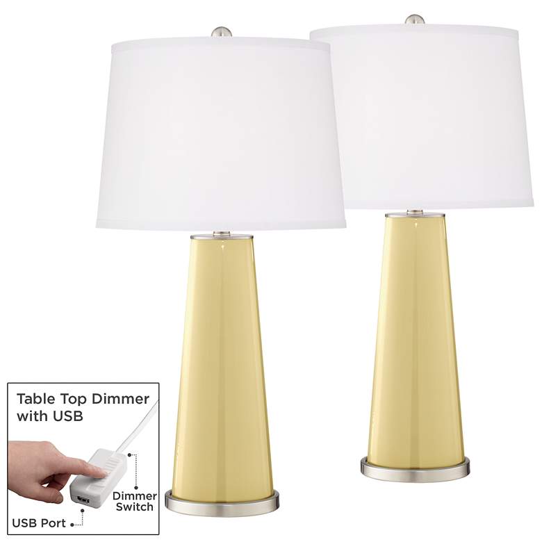 Image 1 Butter Up Leo Table Lamp Set of 2 with Dimmers