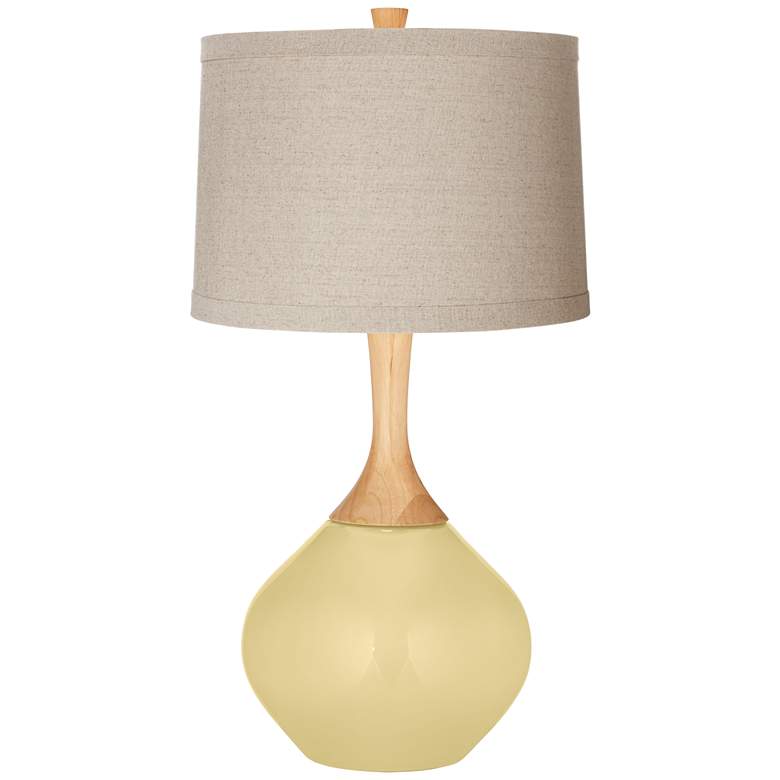 Image 1 Butter Up Natural Linen Drum Shade Wexler Table Lamp