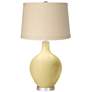 Butter Up Oatmeal Linen Shade Ovo Table Lamp