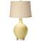 Butter Up Oatmeal Linen Shade Ovo Table Lamp