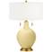 Butter Up Toby Brass Accents Table Lamp with Dimmer
