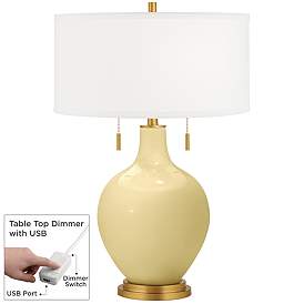Image1 of Butter Up Toby Brass Accents Table Lamp with Dimmer
