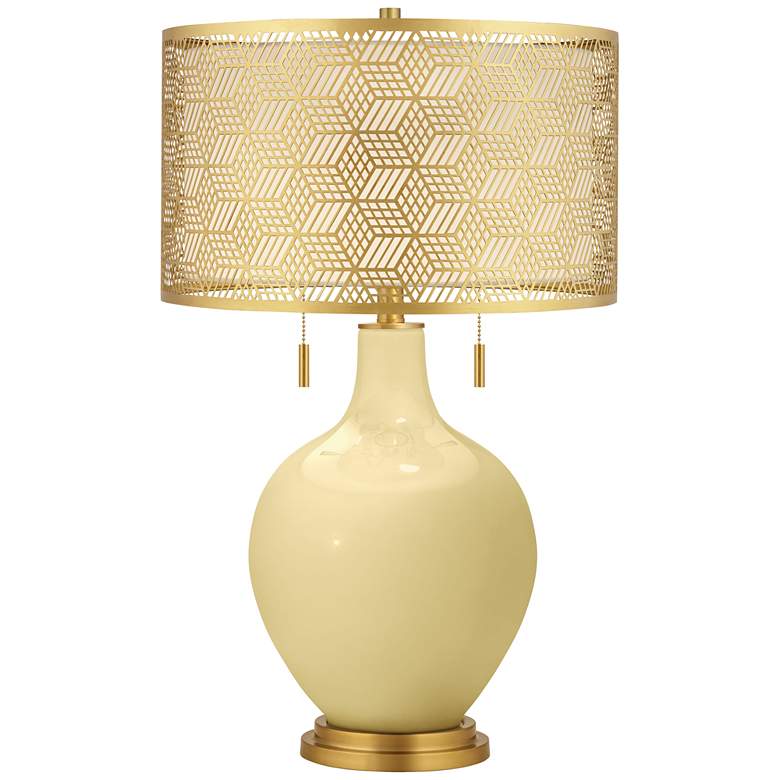 Image 1 Butter Up Toby Brass Metal Shade Table Lamp