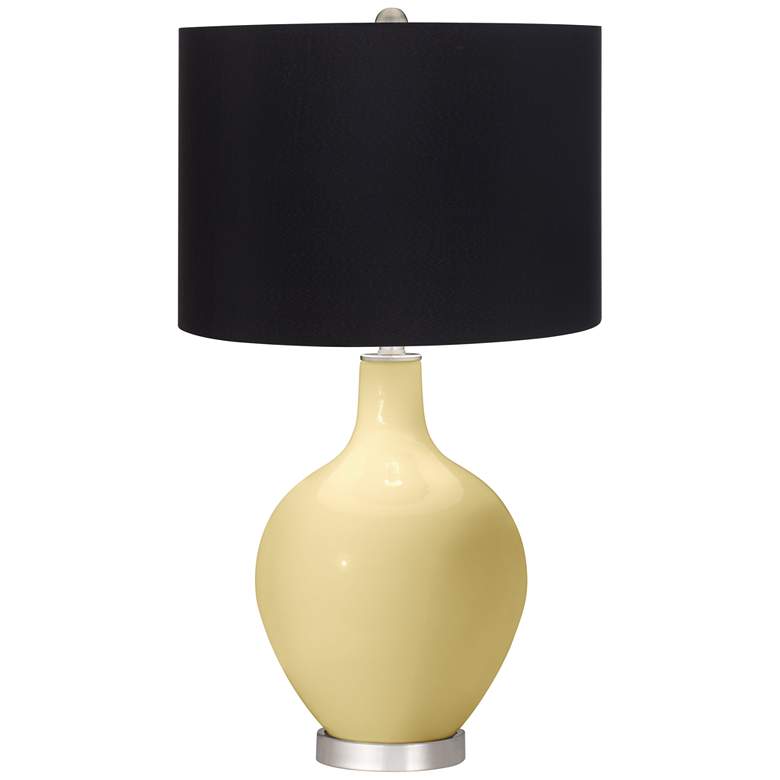 Image 1 Butter Up Yellow Ovo Table Lamp with Black Shade