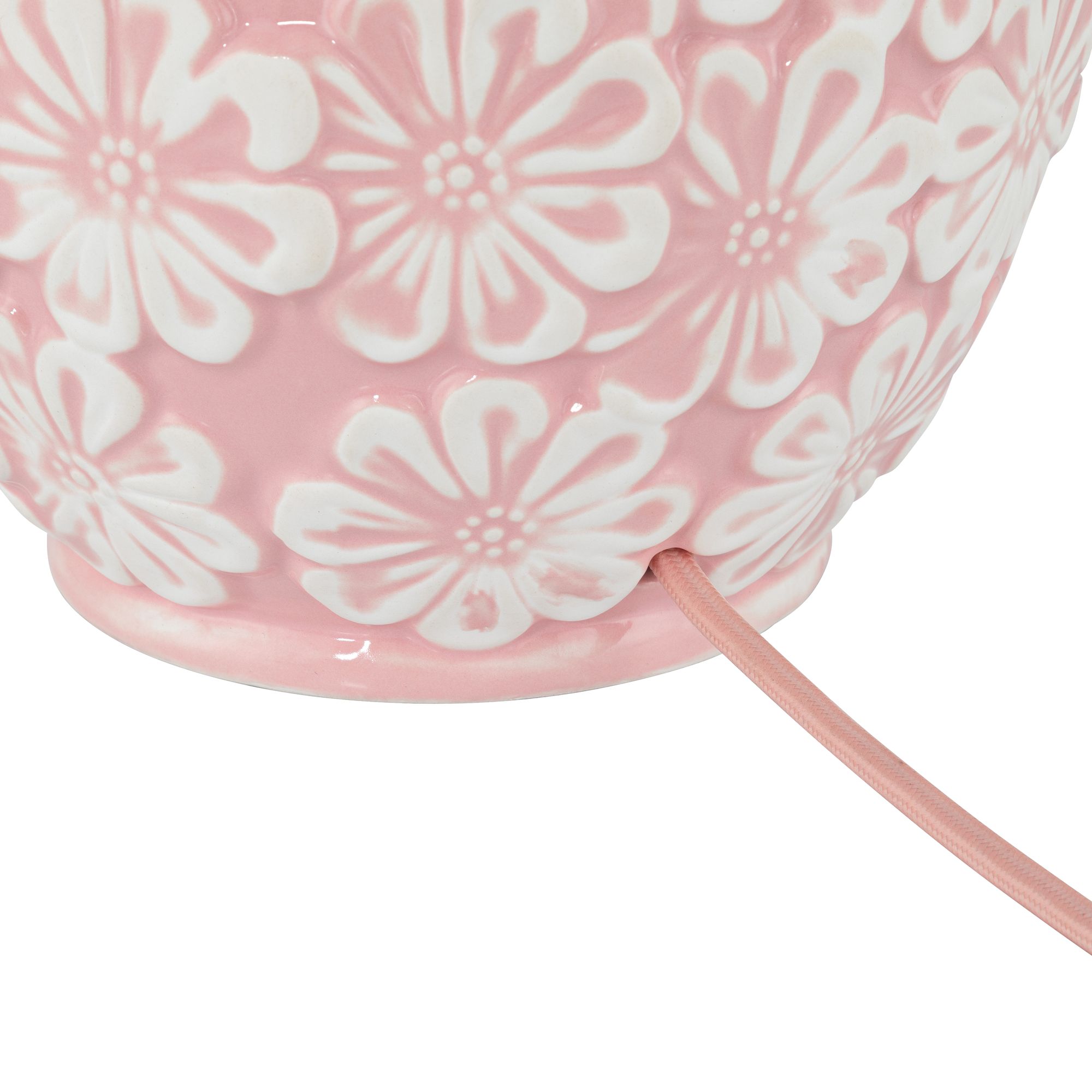 Buttercup 25" High Pink and White Flowers Ceramic Table Lamp in scene