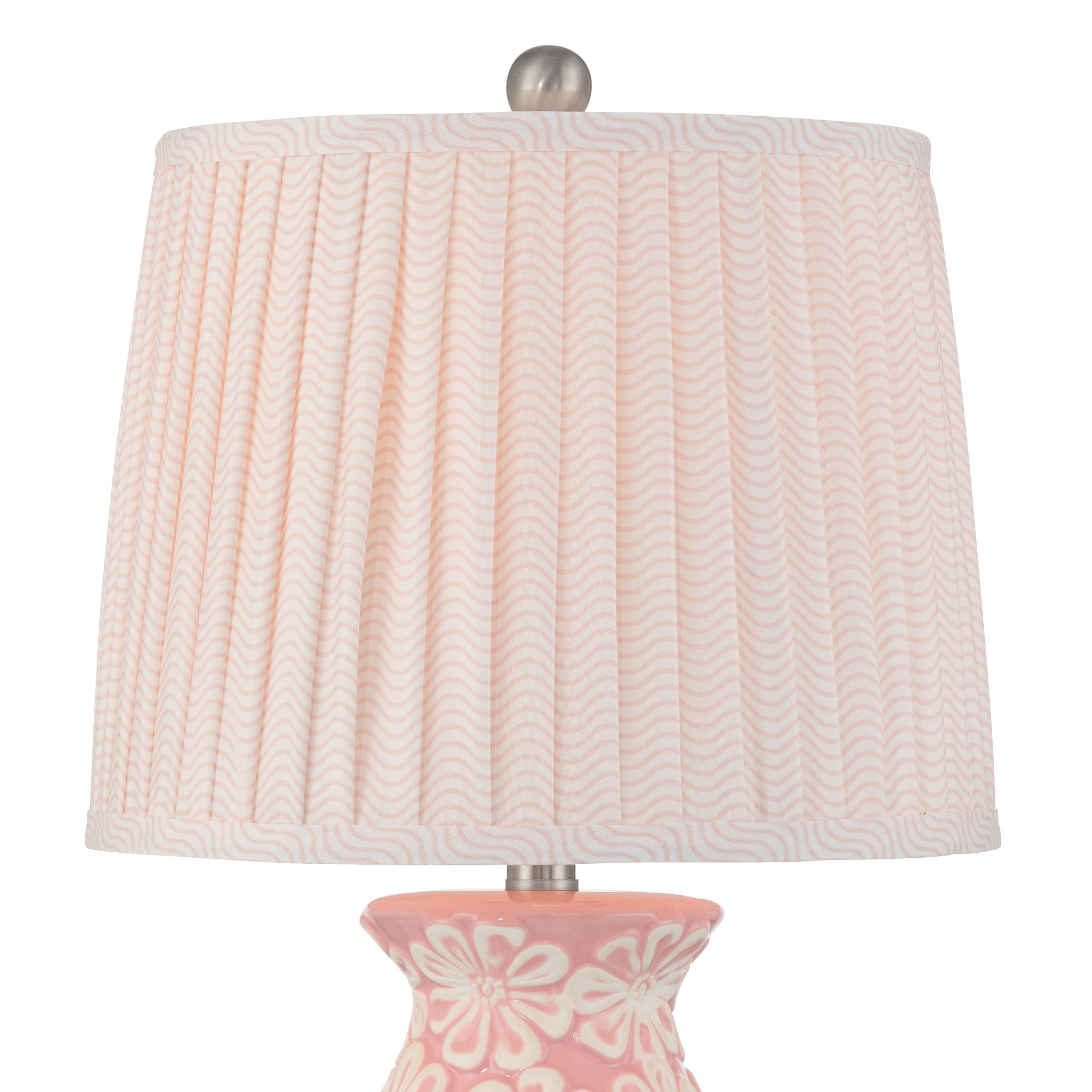Image 4 Buttercup 25" High Pink and White Flowers Ceramic Table Lamp more views