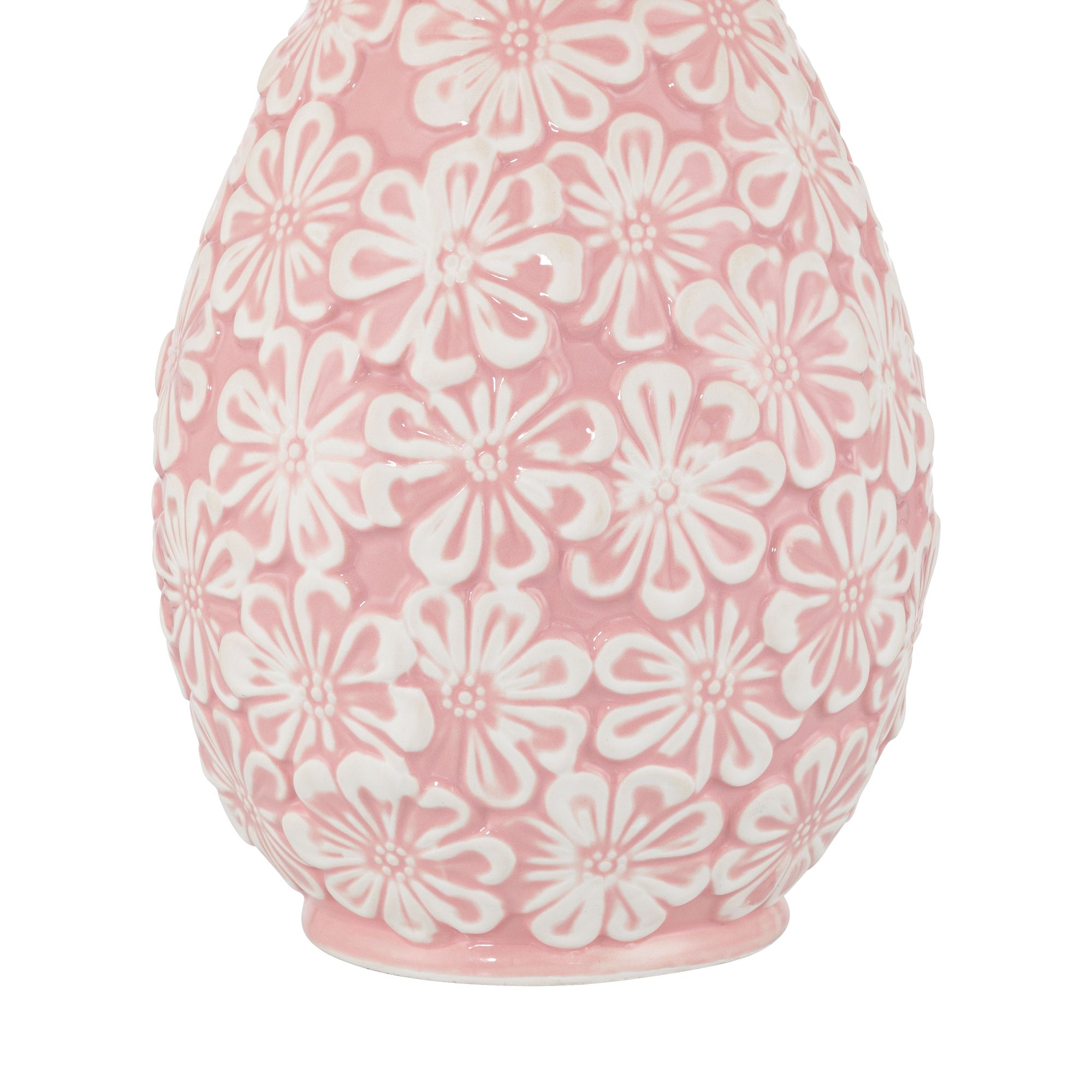 Image 6 Buttercup 25"H Pink and White Flowers Ceramic Table Lamp with Dimmer more views