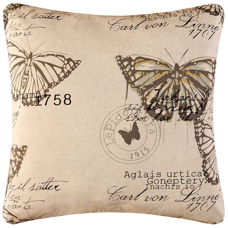 Image 1 Butterflies 18 inch Square Decorative Printed Pillow