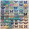 Butterflies 36" Square Giclee Print Solid Wood Wall Art
