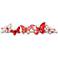Butterflies On A Wire 28" Wide Red Capiz Shell Wall Decor