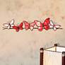 Butterflies On A Wire 28" Wide Red Capiz Shell Wall Decor