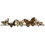 Butterflies On A Wire 28"W Brown Capiz Shell Wall Decor