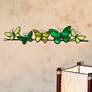 Butterflies On A Wire 28"W Green Capiz Shell Wall Decor