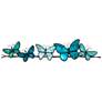Butterflies On A Wire 28"W Sea Blue Capiz Shell Wall Decor
