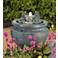 Butterfly 16 1/2" Bronze Patio Bubbler Fountain with Light