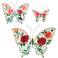 Butterfly 18"W White Pink Capiz Shell Wall Decor Set of 3