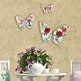 Butterfly 18"W White Pink Capiz Shell Wall Decor Set of 3