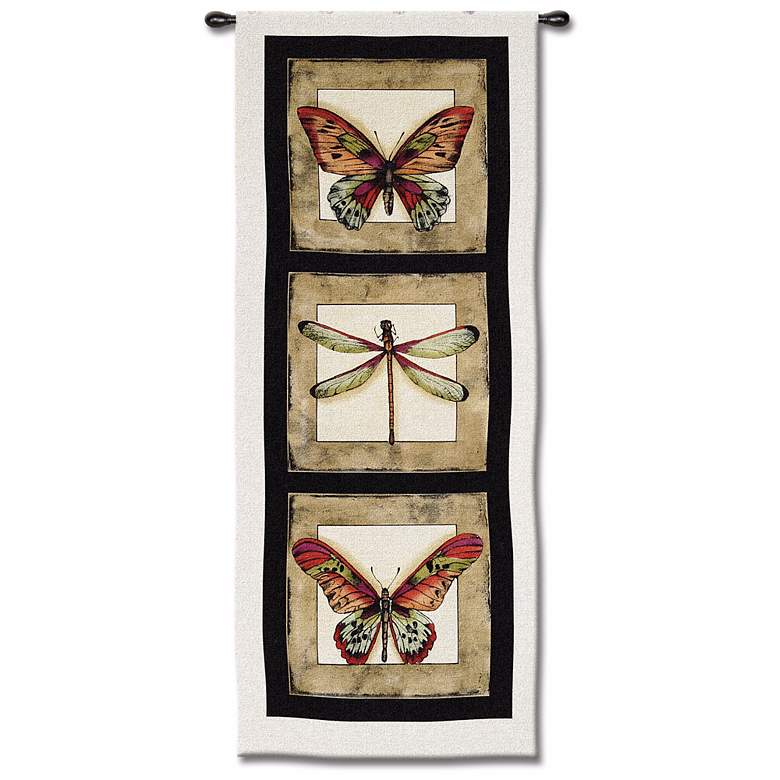 Image 1 Butterfly and Dragonfly 49 inch High Wall Tapestry