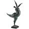 Butterfly Ballerina 24" High Green and Black Statue