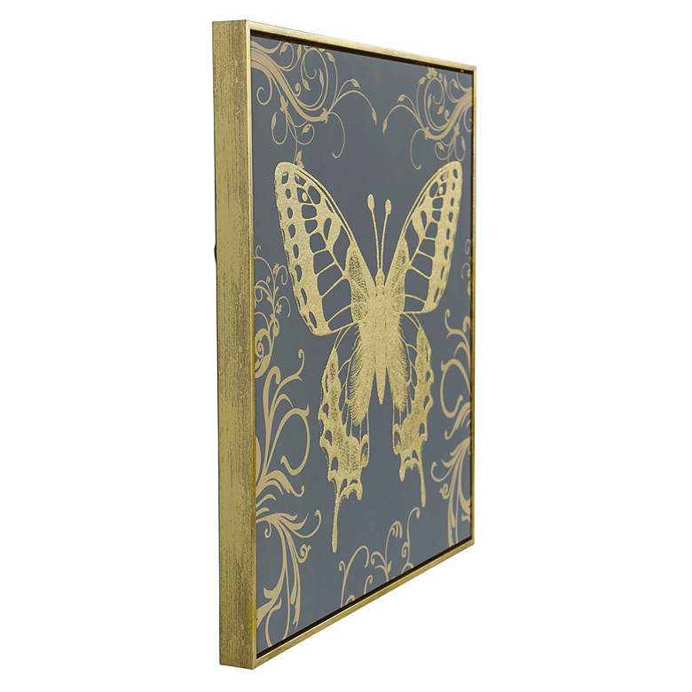 Image 3 Butterfly Beauty - Printed Canvas Framed with Foil Accents Wall Art more views