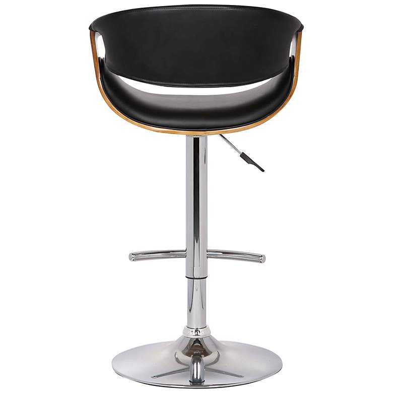 Image 7 Butterfly Black Faux Leather Adjustable Swivel Bar Stool more views