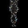 Butterfly Dance 23 1/2" Wide Chrome Crystal Chandelier