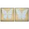 Butterfly Fly Away 31 1/2" Wide 2-Piece Canvas Wall Art Set
