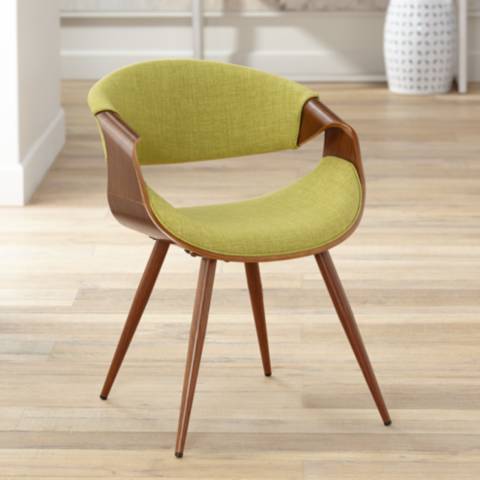 Butterfly Green Fabric Side Chair - #9G277 | Lamps Plus