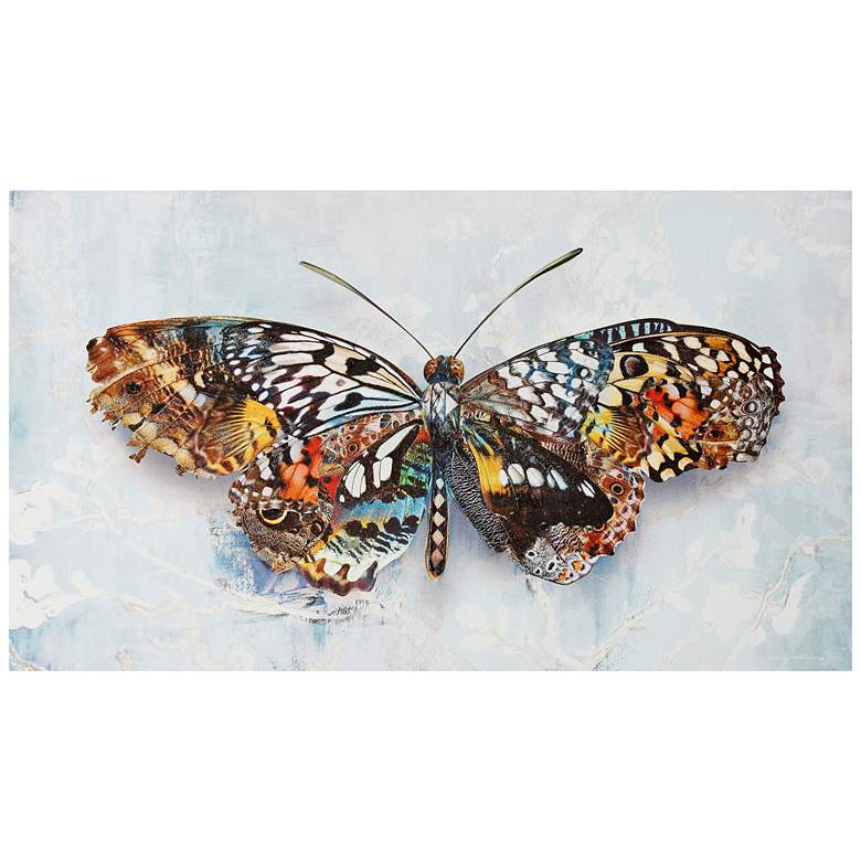 Image 1 Butterfly I 27 1/2 inchW Hand-Painted Stretched Canvas Wall Art