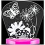 Butterfly Pink Color-Changing Tabletop LED Night Light