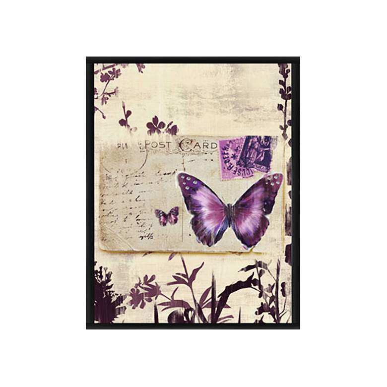 Image 1 Butterfly Postcard II 15 1/2 inch High Framed Giclee Wall Art
